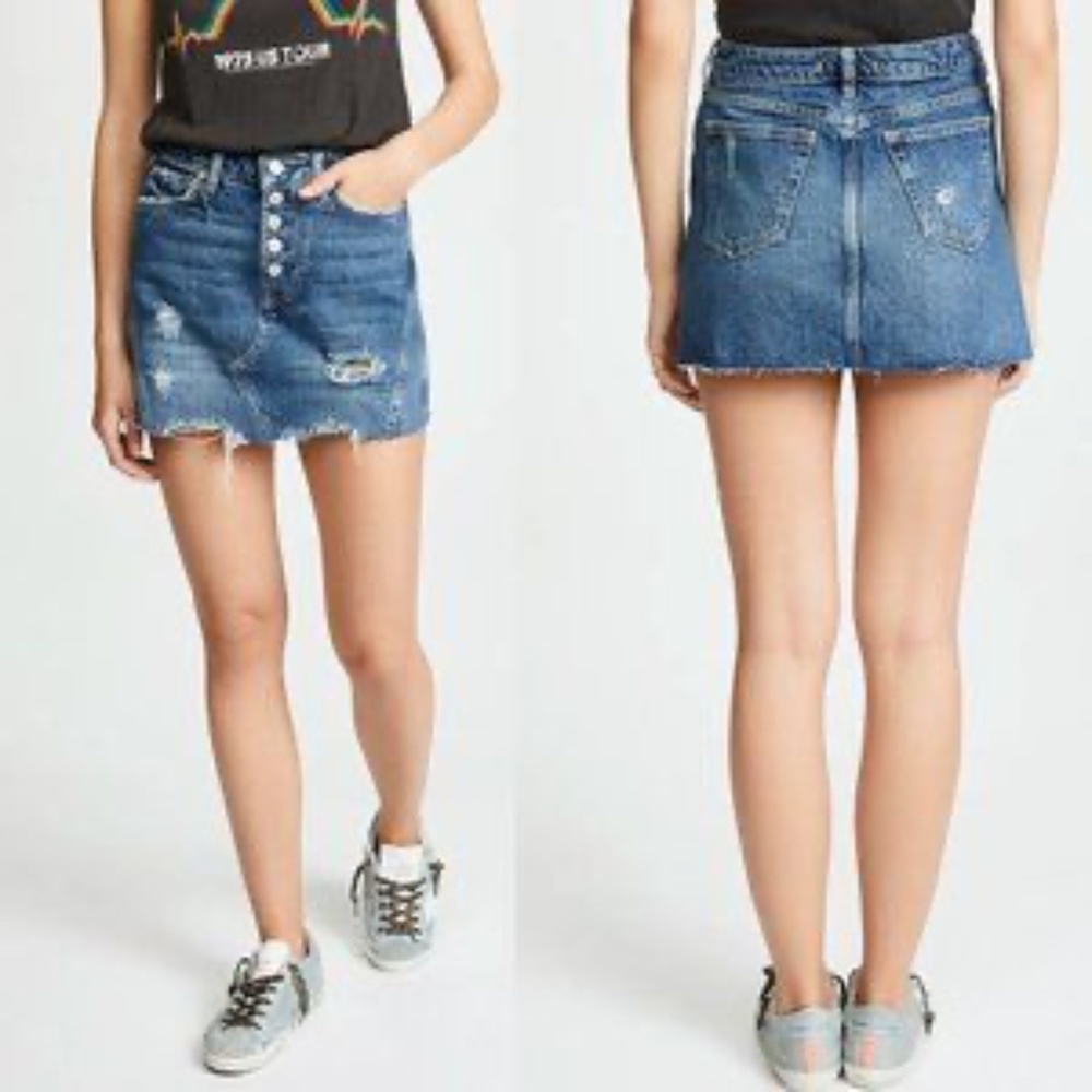 Free People We The Free Harvey Denim Mini Skirt Size 27 NWT - Picture 2 of 10